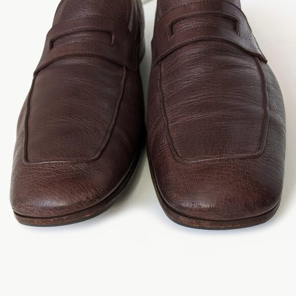 Men\'s Prada Brown Leather Penny Loafer Dress Shoes | Size 13** main image 6